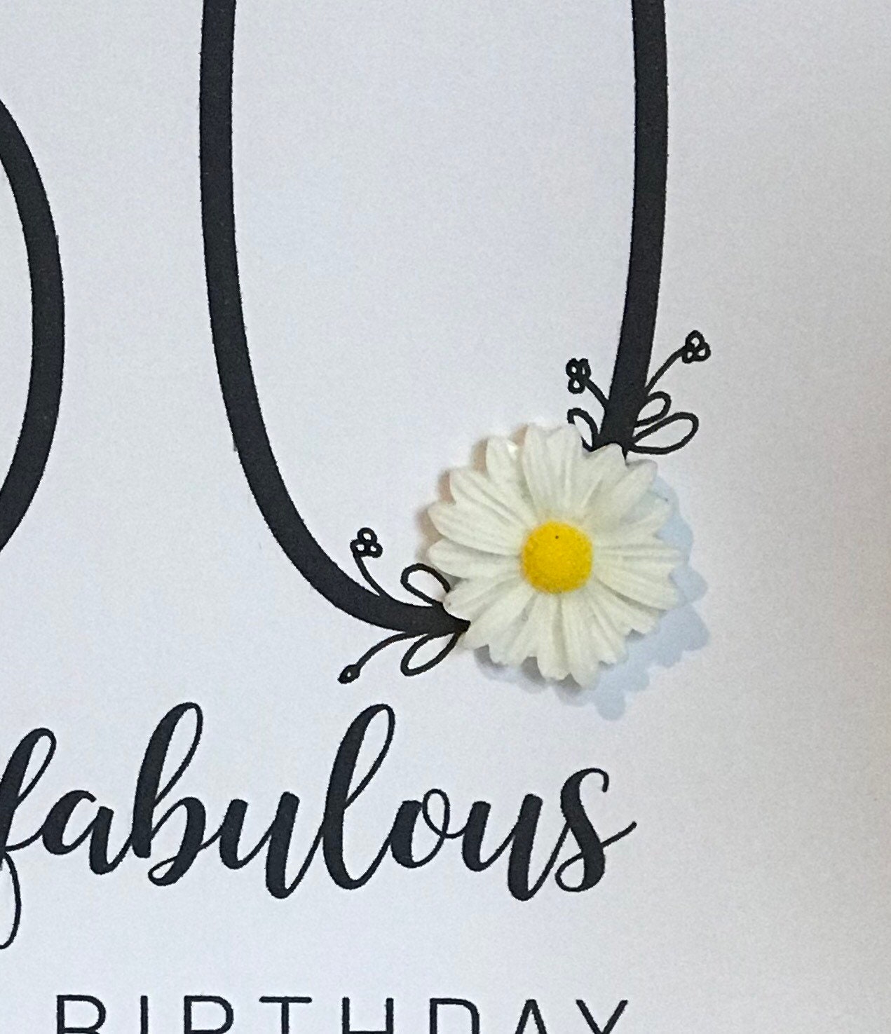 60th Birthday Card - Happy Birthday - Daisy Flower Embossed Birthday ...