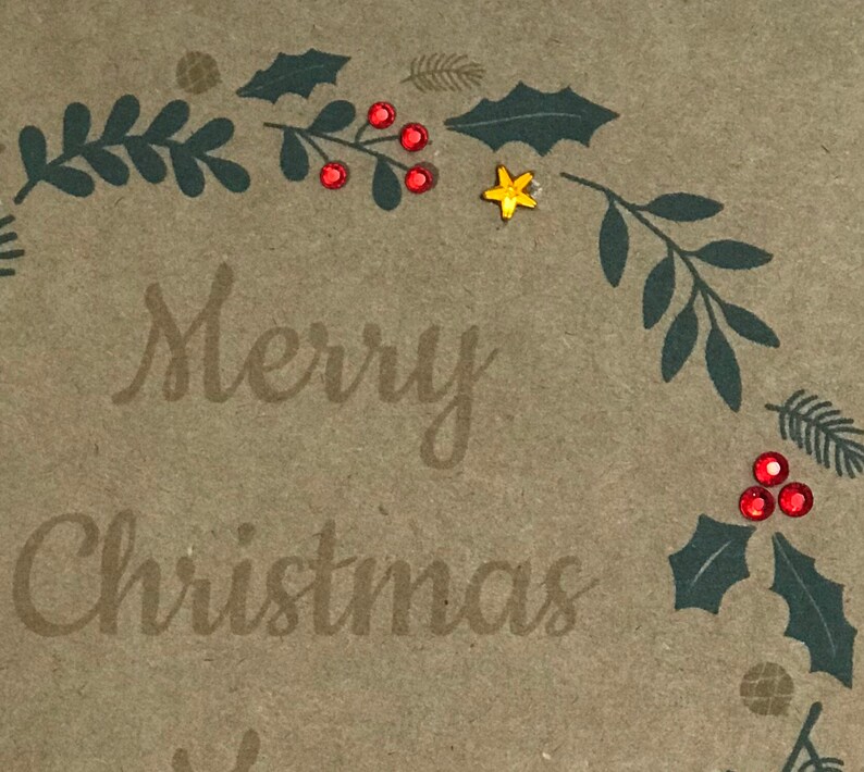 Merry Christmas Mum Card Christmas card for mum Xmas card | Etsy