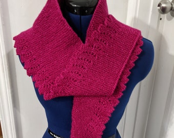 3 colored Crocheted Lacy Scarfs