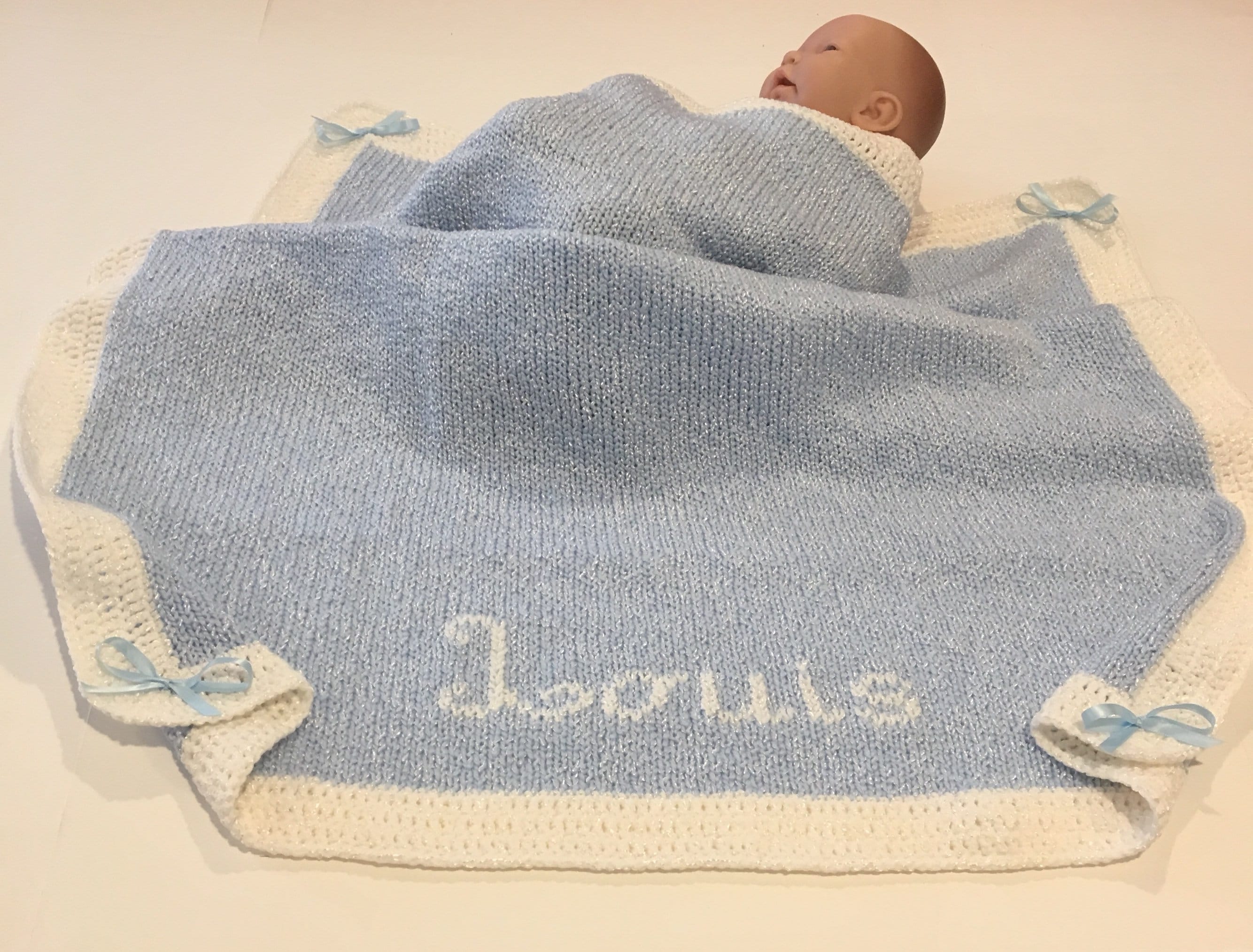 personalized knitted baby blankets