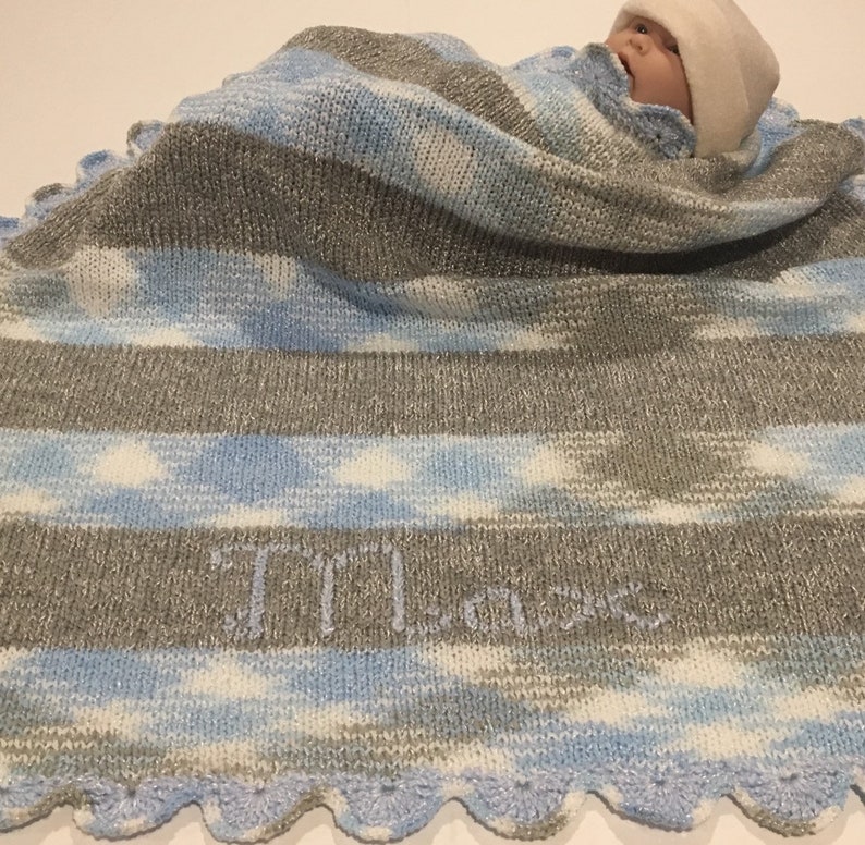 personalized knitted baby blankets