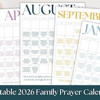 Jesus Calendar 2026 | Inspirational Religious Wall Art | Instant ...
