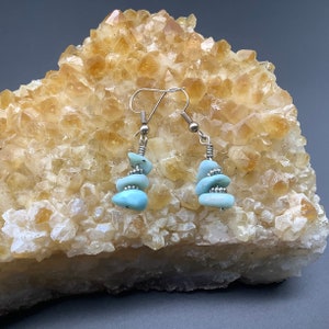 Larimar with sterling silver earrings