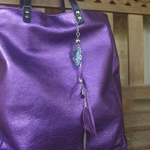 Leather Feather Charm for your Tote. Choose your leather tote listing first and add this charm to match