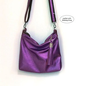 Small Leather Purse with Removable Shoulder Strap and Internal Zippered  Pockets