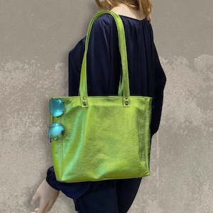 Vintage GREEN OVERSIZE Shopper Bag - Large Tote - Shopping