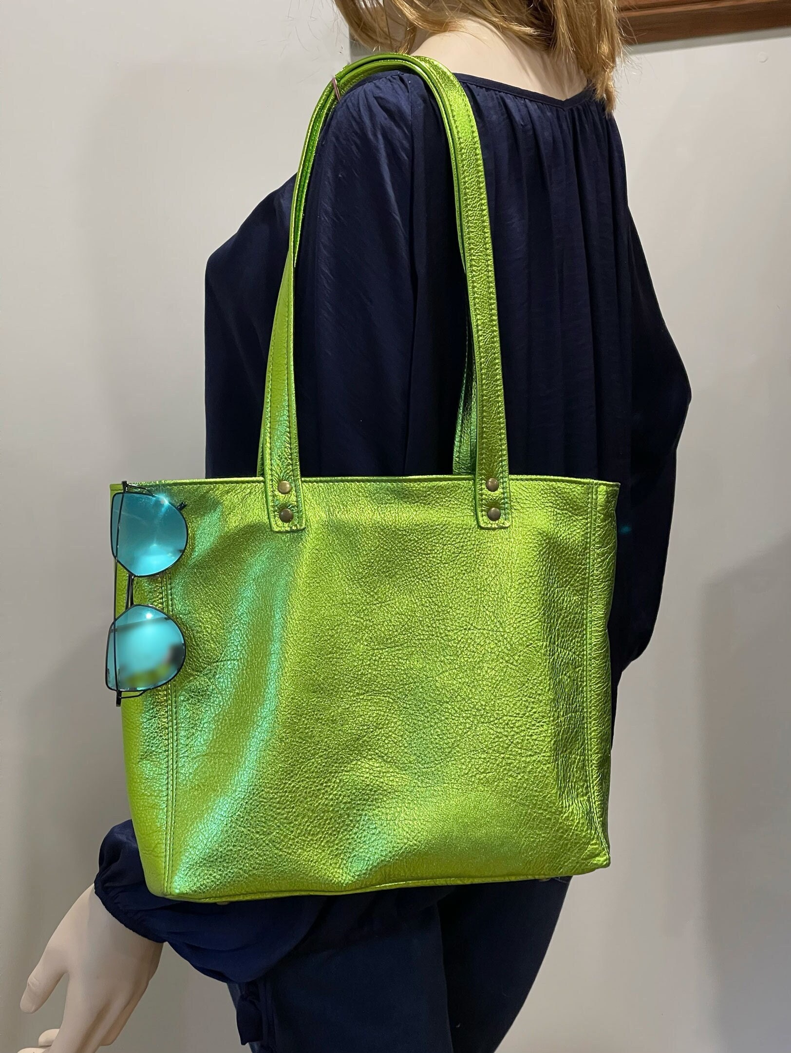 Hereu - Authenticated Handbag - Leather Green Plain for Women, Never Worn