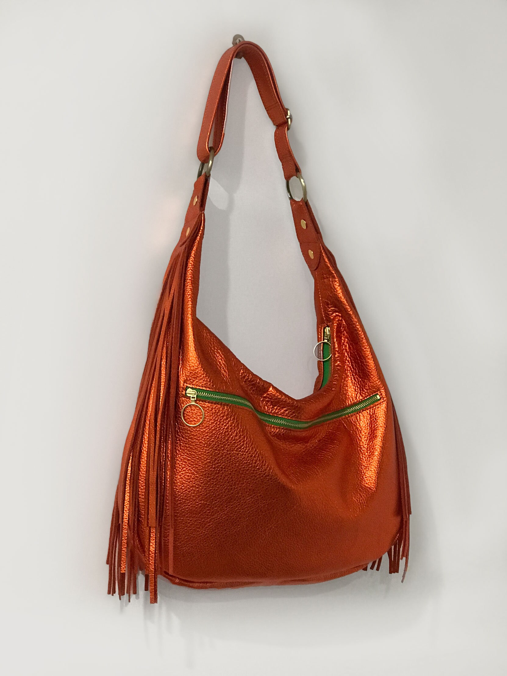 Leather handbag Hereu Orange in Leather - 31163626