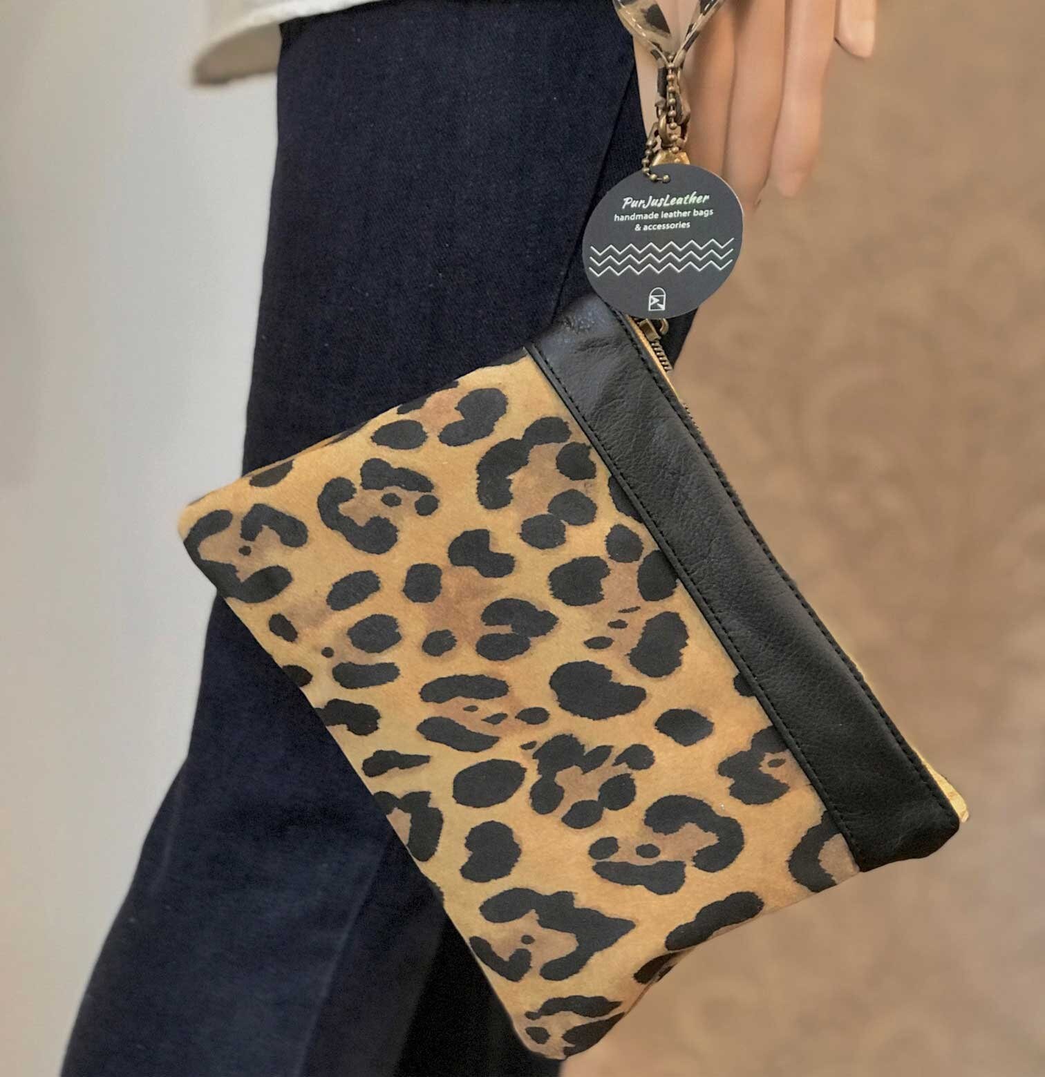 Prism Large Animal-Print Calf Hair and Leather Satchel
