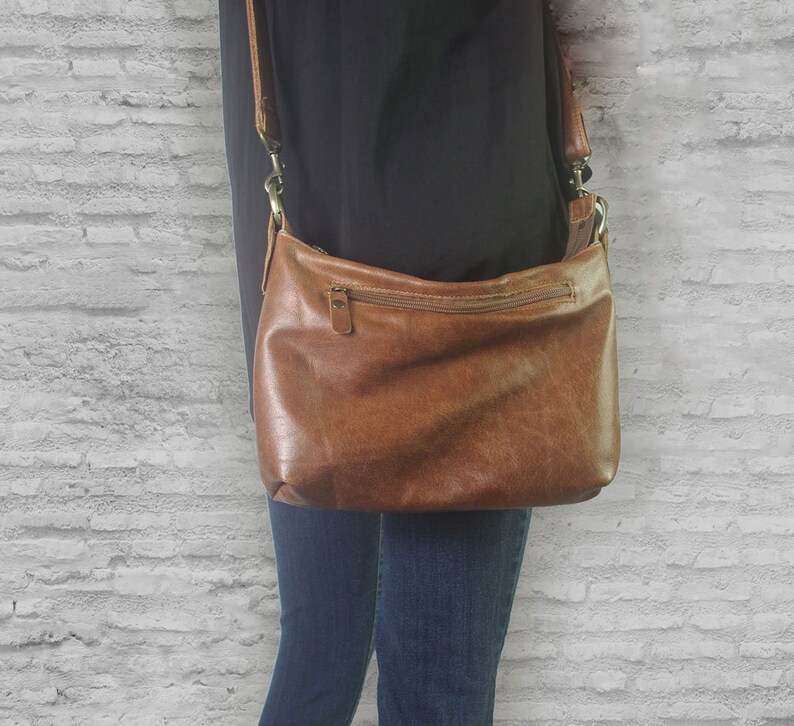 Tan Leather Crossbody Bag Small Leather Bag Rich Vintage Etsy Australia