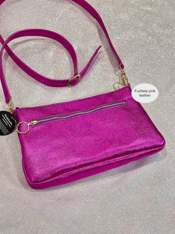 Accessorize London Women's Faux Leather Pink Suedette Soft Pleat Party  Clutch Bag : Amazon.in: Fashion