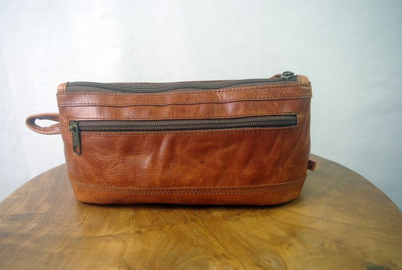 small leather dopp kit