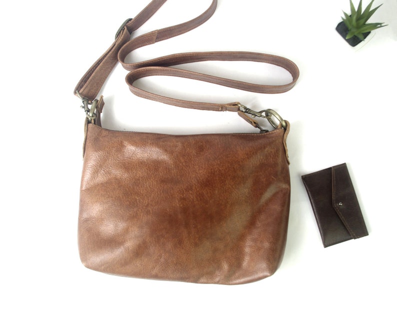 Tan Leather Crossbody Bag Small Leather Bag Rich Vintage Etsy Australia