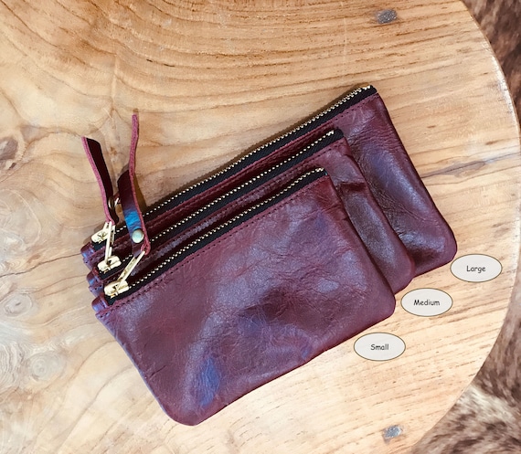 Monedero metalico morado idea de regalo de cuero bolso de cuero monedero de monedas Bolsa de cuero con cremallera bolso metalico cremallera metalica con tirador Etsy Espana