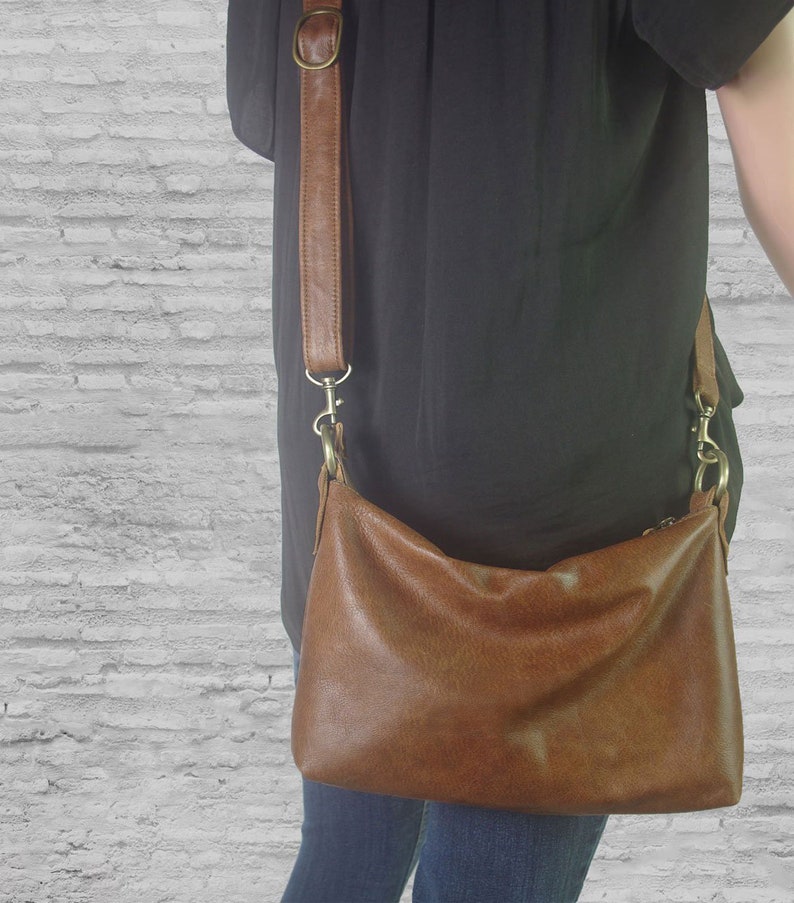 Tan Leather Crossbody Bag Small Leather Bag Rich Vintage Etsy Australia