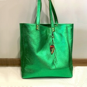 Metallic green bag deals