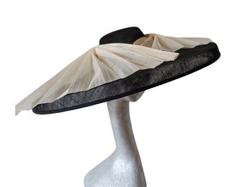 Danbury - Black & Ivory large Hat