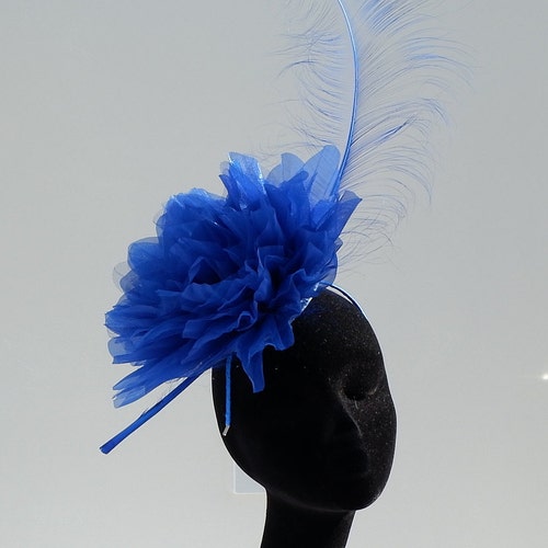 Ophelia - Vibrant Sapphire Blue Fascinator shops by Hats2go