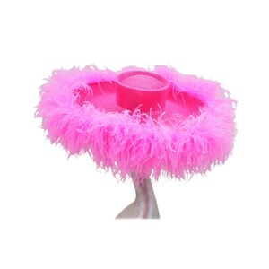 Emma Extra large Hat with Ostrich feather boa in Two Tone Cerise pink By Hats2go Made to Order image 2