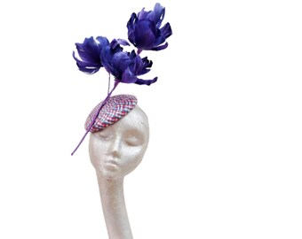 Multi Coloured Pillbox/Button Fascinator  By Hats2go