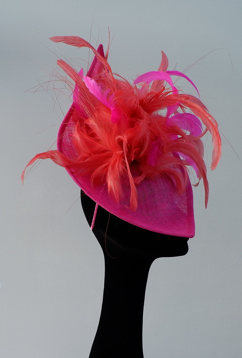 Cereza irregular Shaped Cerise Pink Hatinator With Coral & Etsy UK