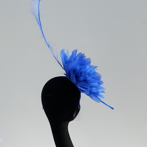Ophelia - Vibrant Sapphire Blue Fascinator shops by Hats2go