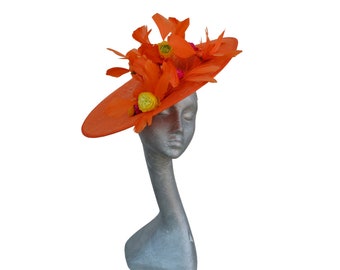 Ranunculus - Orange Sinamay Hatinator