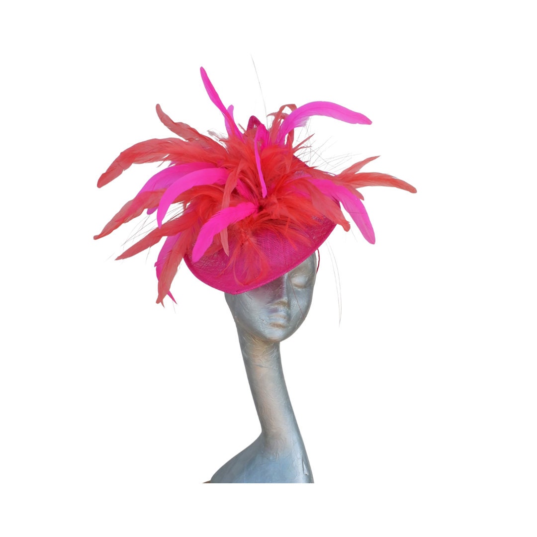 Cereza irregular Shaped Cerise Pink Hatinator With Coral & Etsy UK