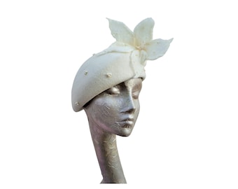 Dixie - Ivory Felt Beret