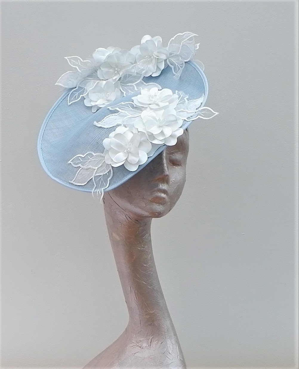 Skye- Sky Blue \u0026 white lace Applique 