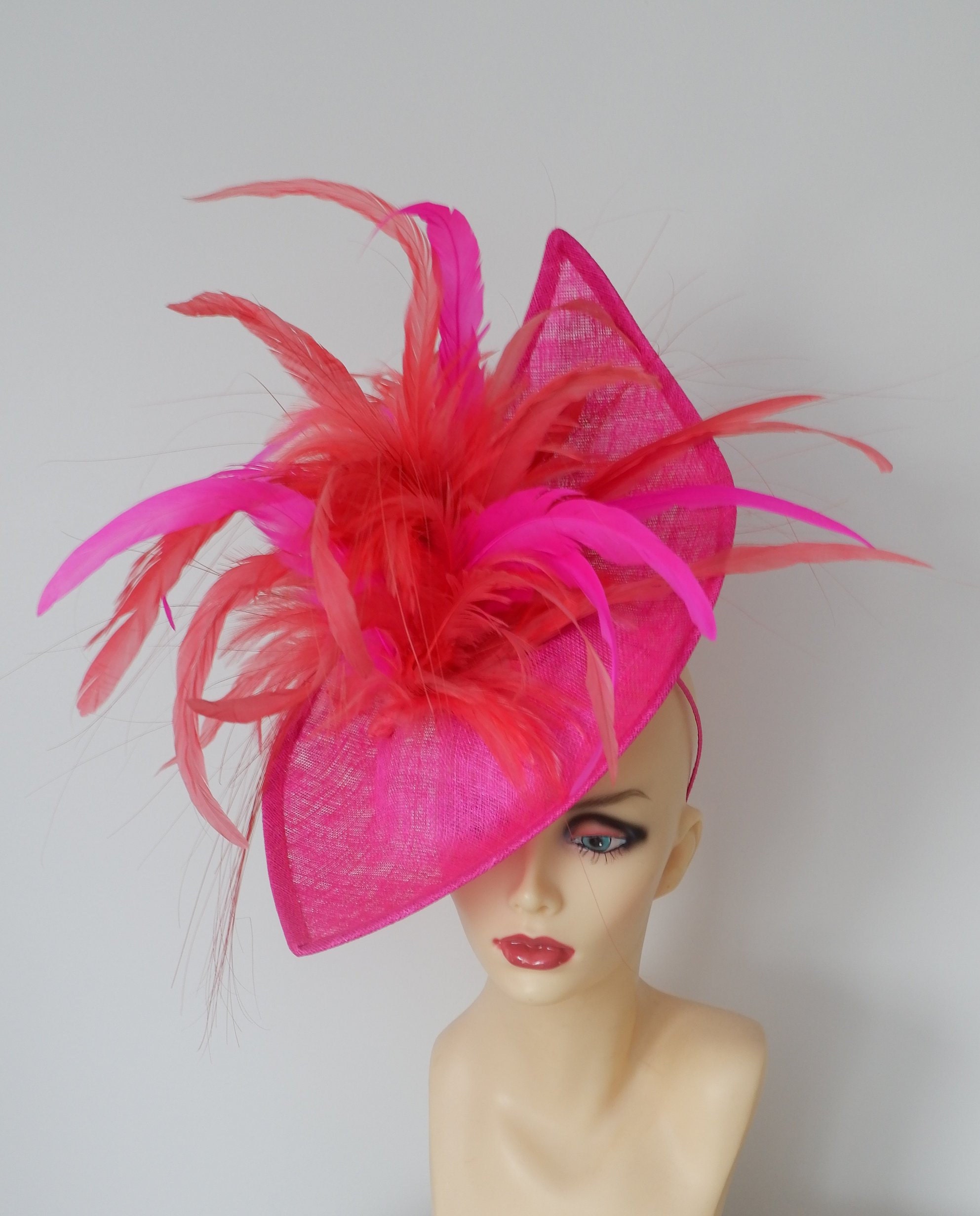Cereza irregular Shaped Cerise Pink Hatinator With Coral & Etsy UK