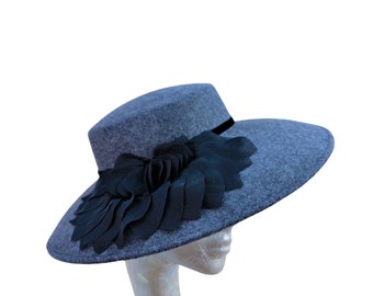 Bainbridge - Grey Mix & Black Felt Hat