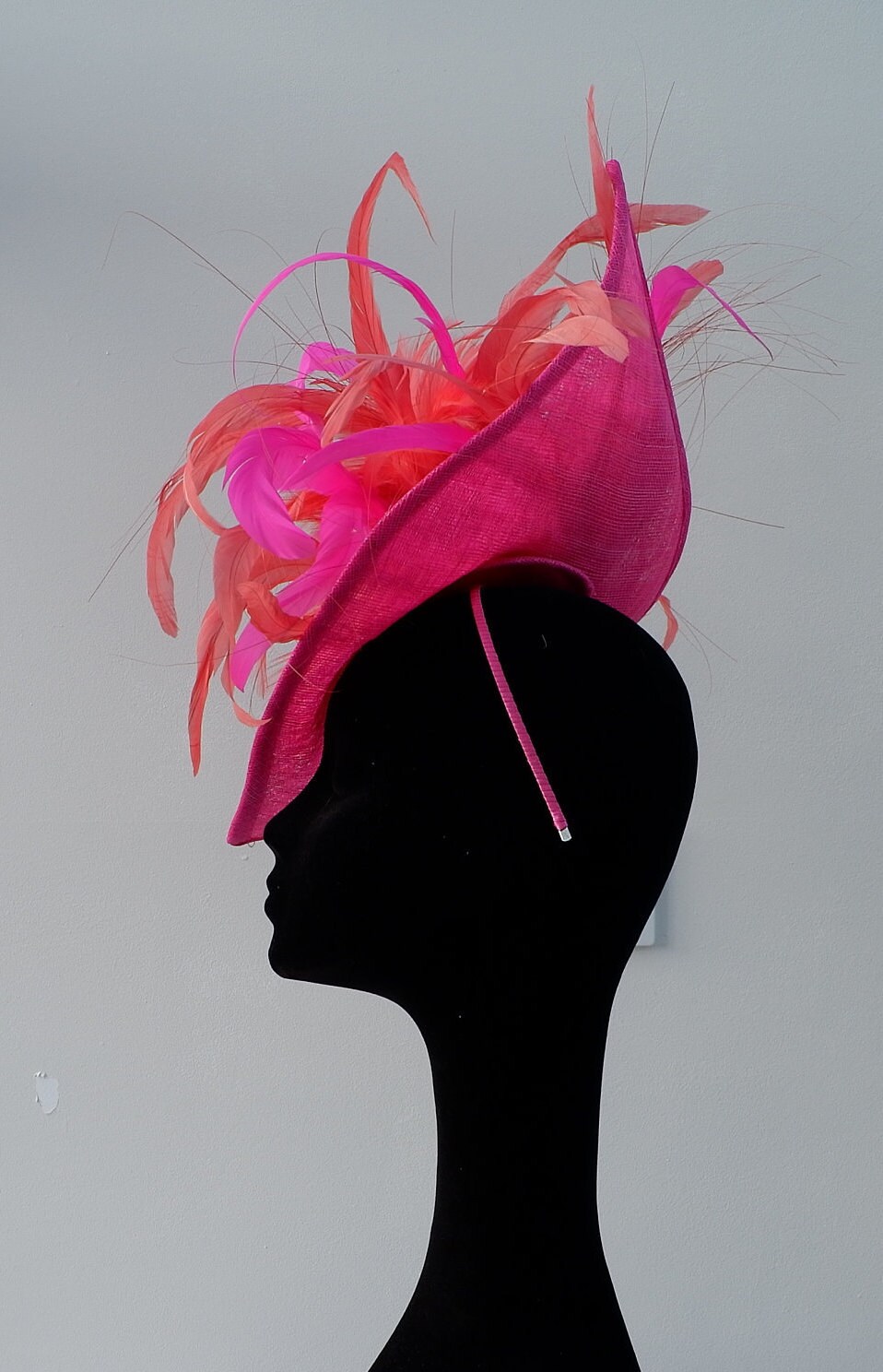 Cereza irregular Shaped Cerise Pink Hatinator With Coral & Etsy UK