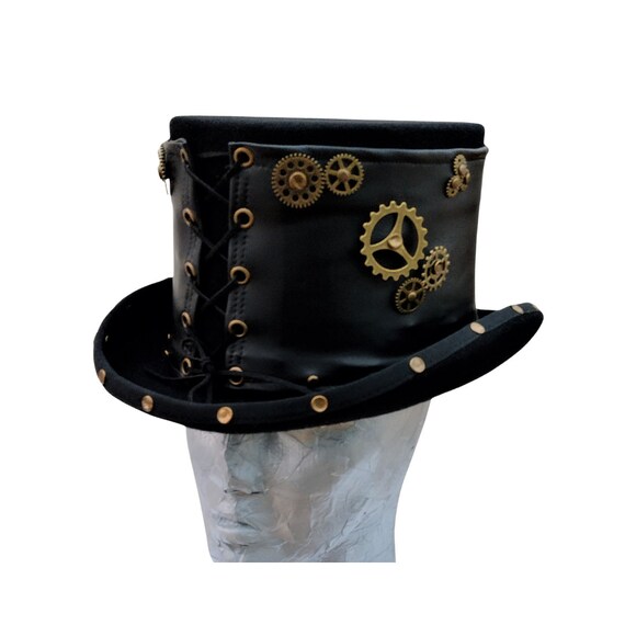 ? Steampunk Black Hat with Gold Accents s-l400.jpg main image 2