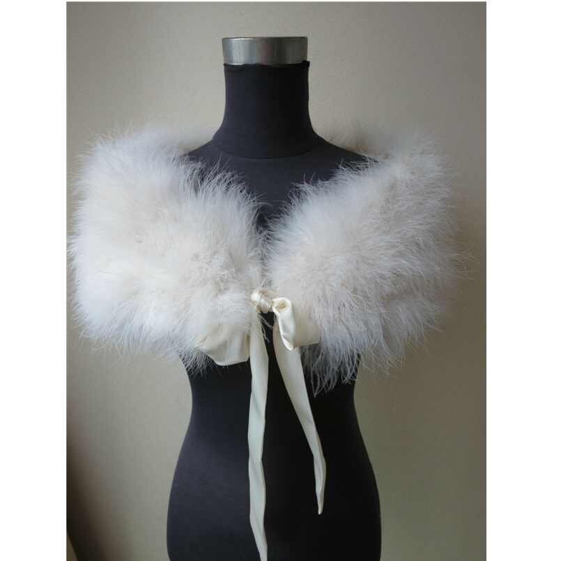 Ivory shop feather shrug