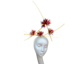 Havana - Yellow & Rainbow fascinator