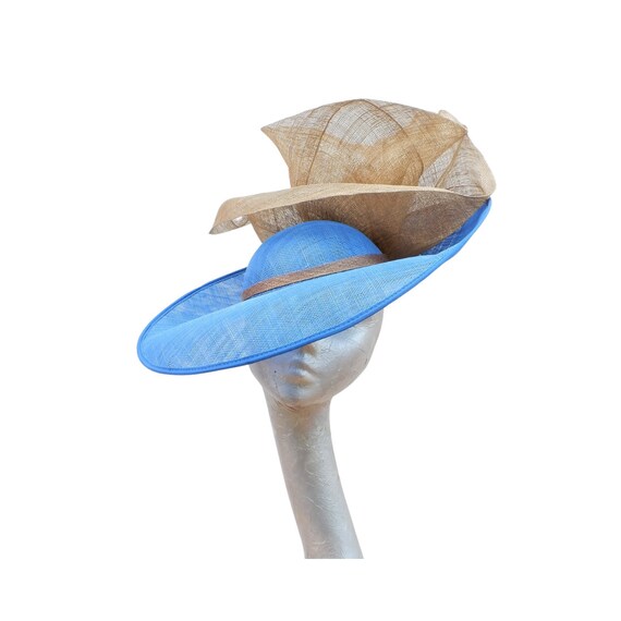 Coast- Feature Hat in Electric Blue With Metallic Gold Trim  display picture 3