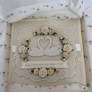 Aniversário de casamento de pérola lindo e muito especial, cartão de casamento