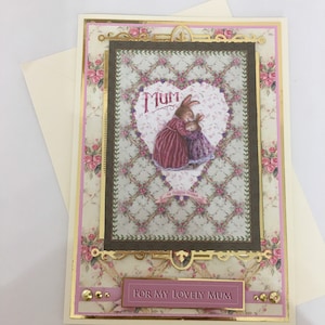 Biglietto d'auguri fatto a mano, carino, per la mamma, Holly Pond Hill