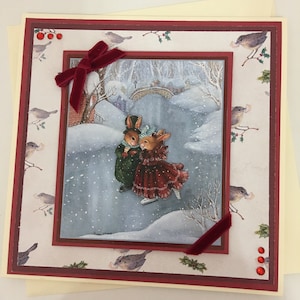 Vraiment adorable, Holly Pond Hill, carte de patinage lapins