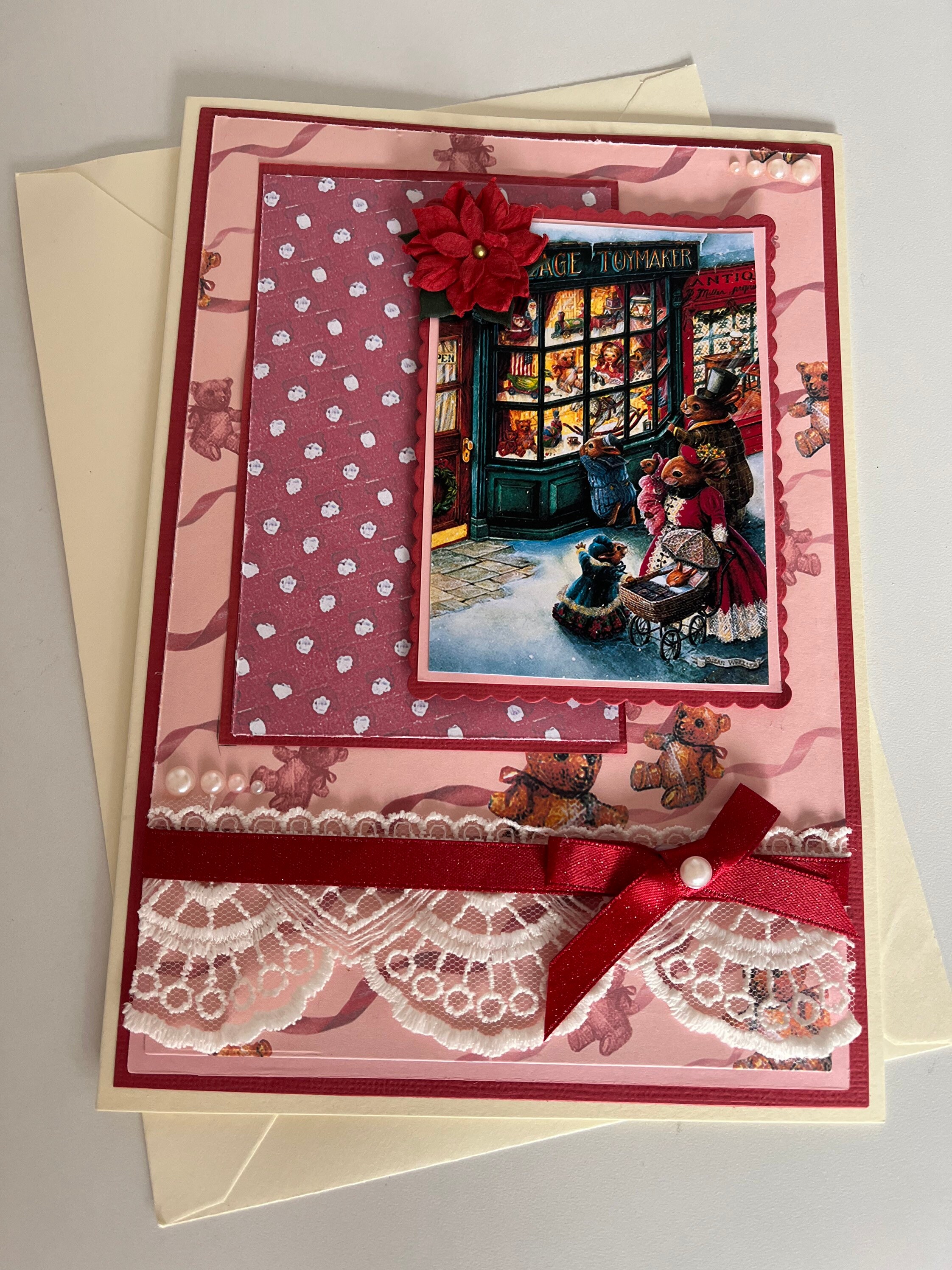 Pretty Holly Pond Hill Winter Shopping Card Etsy