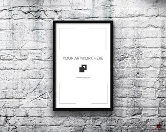 Download 11x17 Vertical Digital Black Frame Mockup Styled Photography Poster Mockup Old White Brick Background Framed Art All Free Mockups In Psd