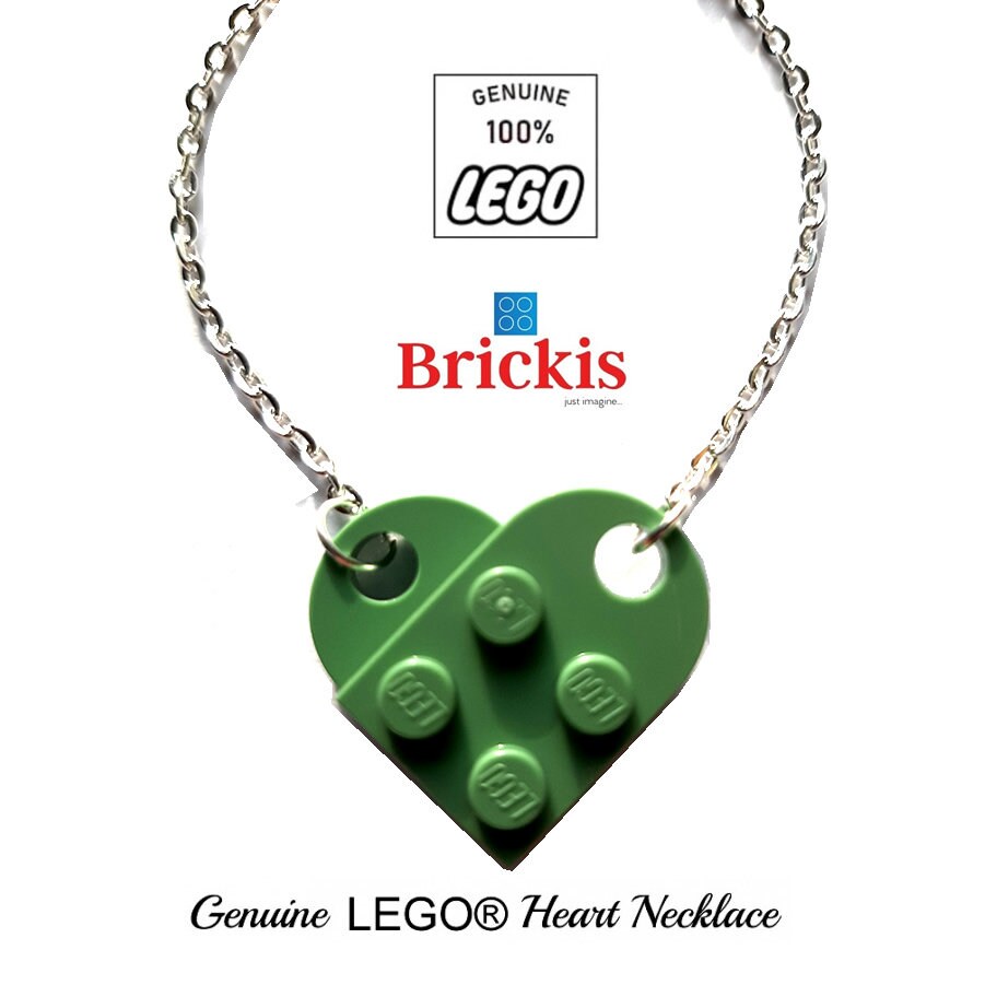 Authentic Lego Lego Heart Necklace Custom Heart Building Plate