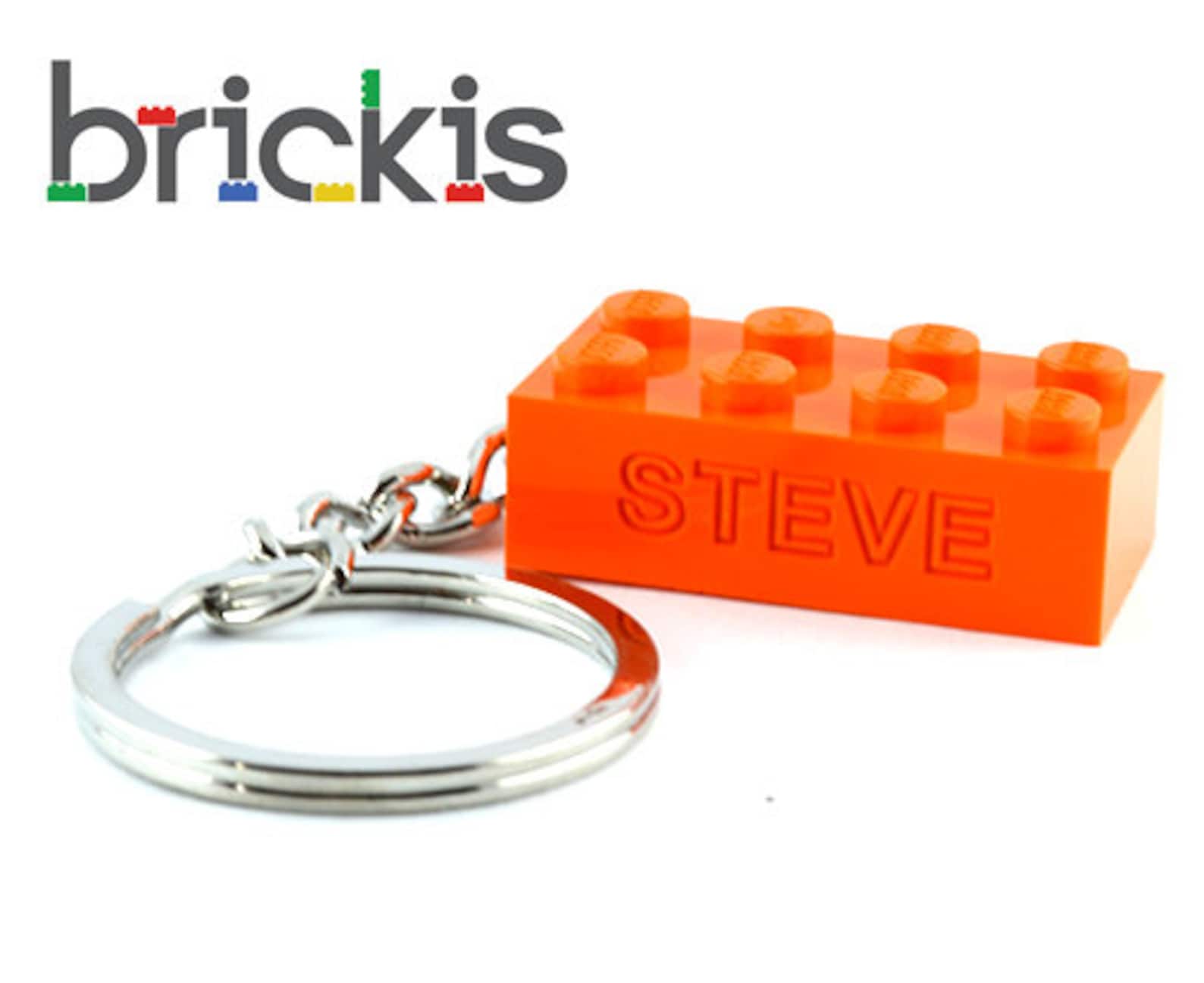 LEGO® elements personalized keychain with name engraved Etsy
