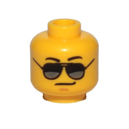 LEGO® elements HEAD with sunglasses man boy guy face for | Etsy