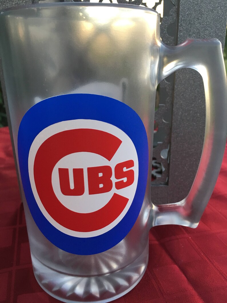 Chicago Cubs/mlb Logo Beer Mugs Etsy