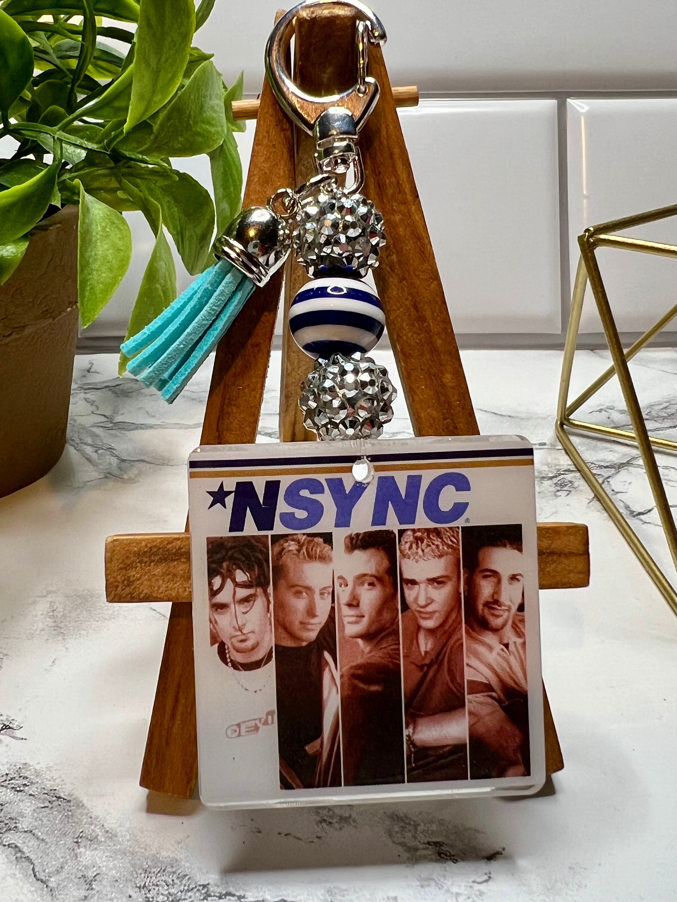 Nsync Key Chain Nsync Keychain: 90s Boy Band Acrylic Keychain With Tassel - Etsy