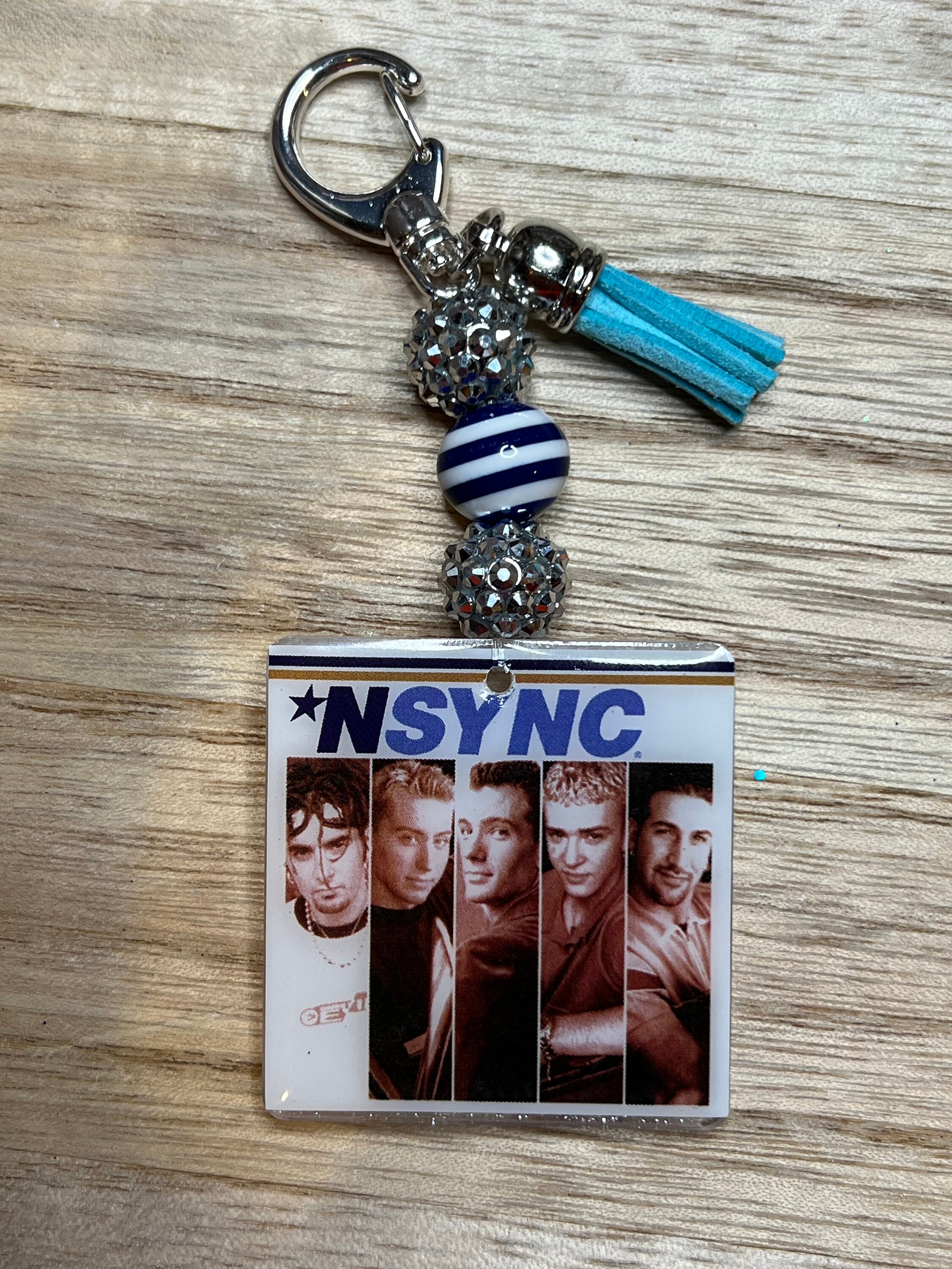 Nsync Key Chain Nsync Keychain: 90s Boy Band Acrylic Keychain With Tassel - Etsy