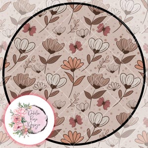 Mocha mousse floral seamless