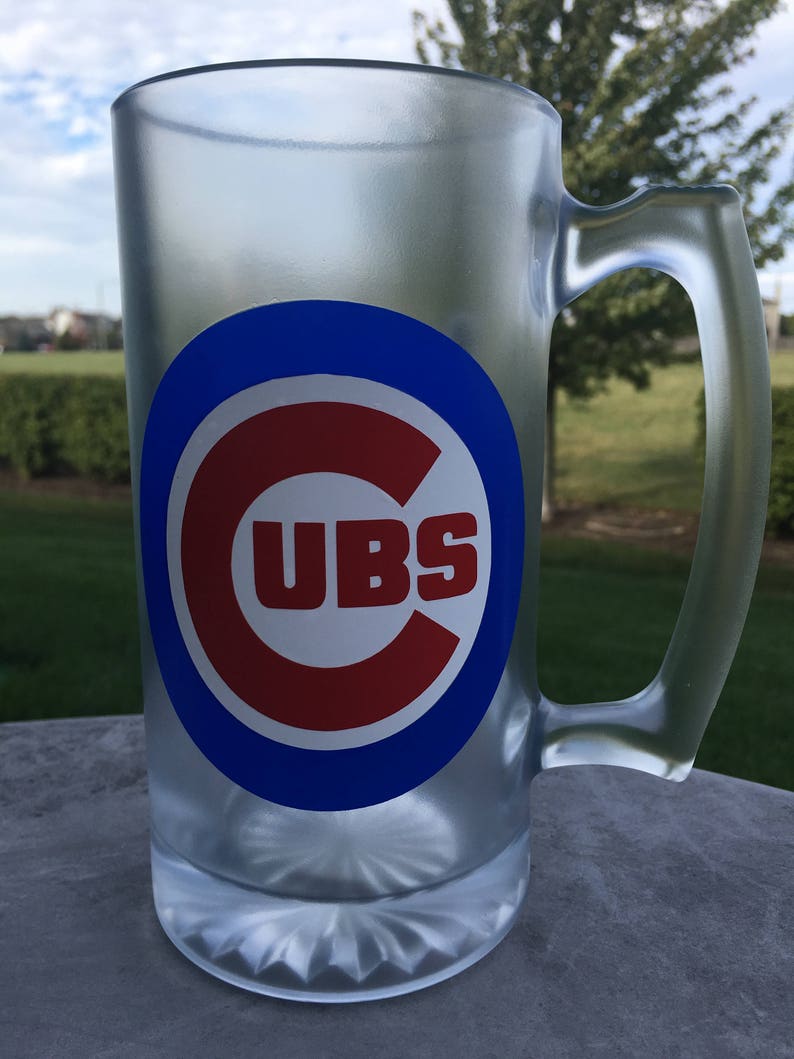 Chicago Cubs/mlb Logo Beer Mugs Etsy
